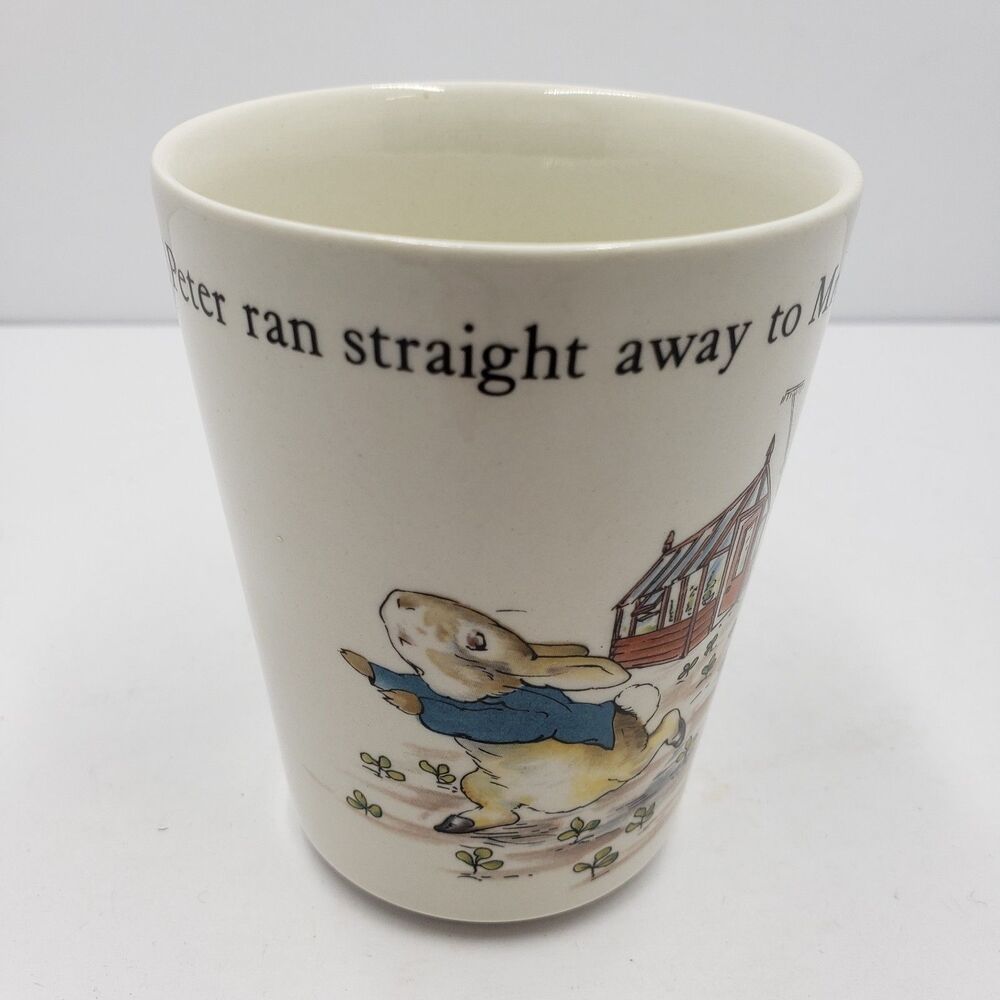 Vintage Wedgwood Beatrix Potter Peter Rabbit Porcelain Cup Tumbler England
